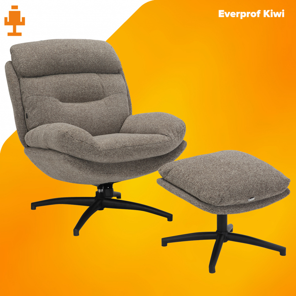 Кресло мягкое Everprof Kiwi Ткань Светло-коричневый Кресло мягкое Everprof Kiwi Ткань Светло-коричневый